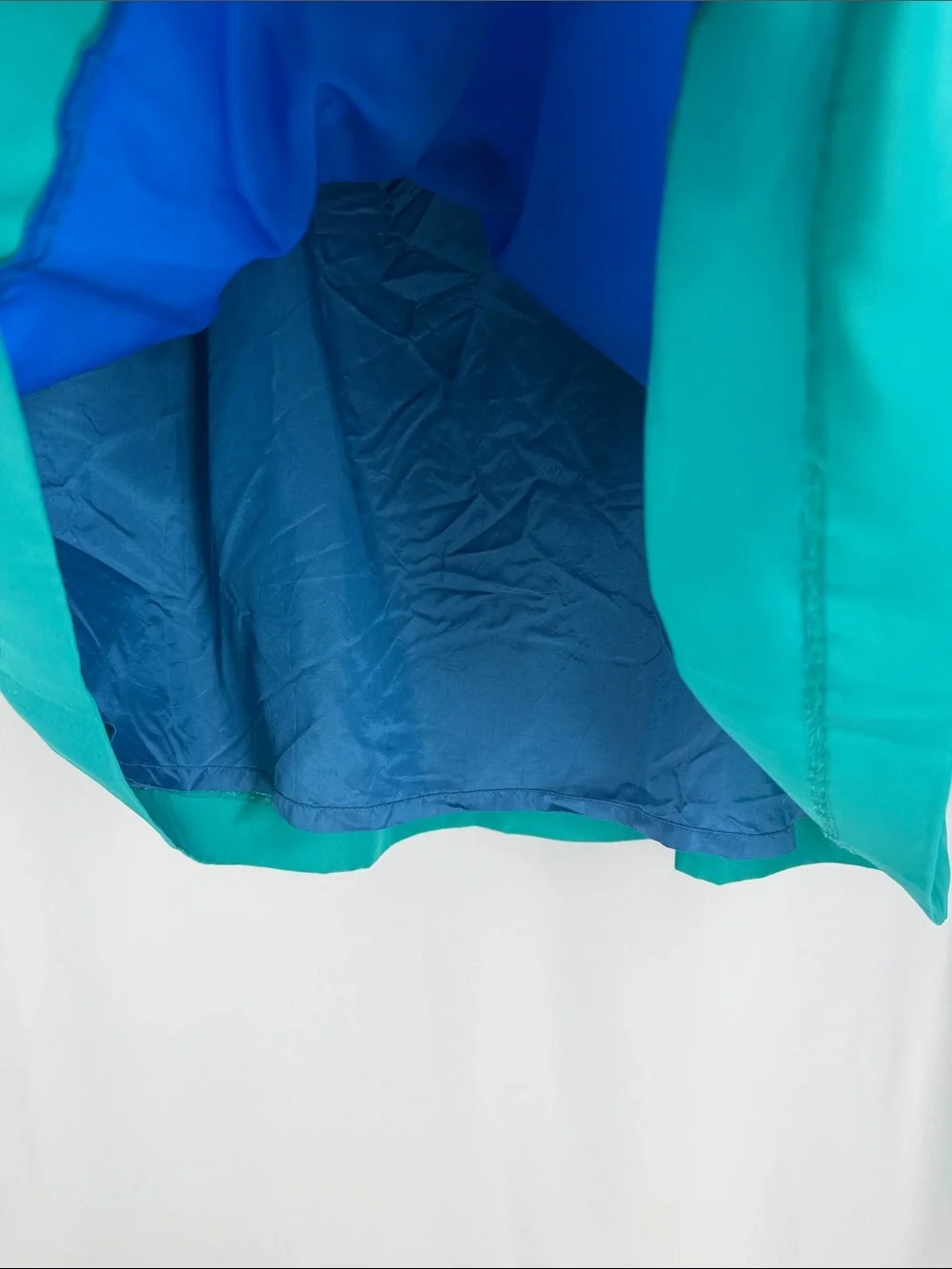 J. Crew Royal Blue and Teal Color-block Skirt